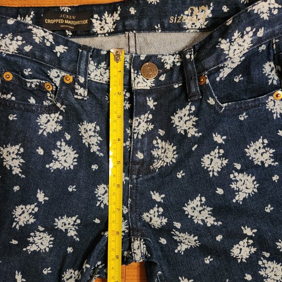 J. Crew Cropped Matchstick Floral Print Jeans - Picture 9 of 14